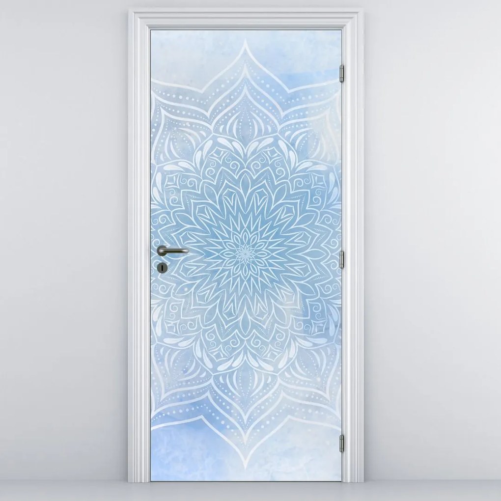 Fototapet pentru ușă - Mandala de iarnă (95x205cm)