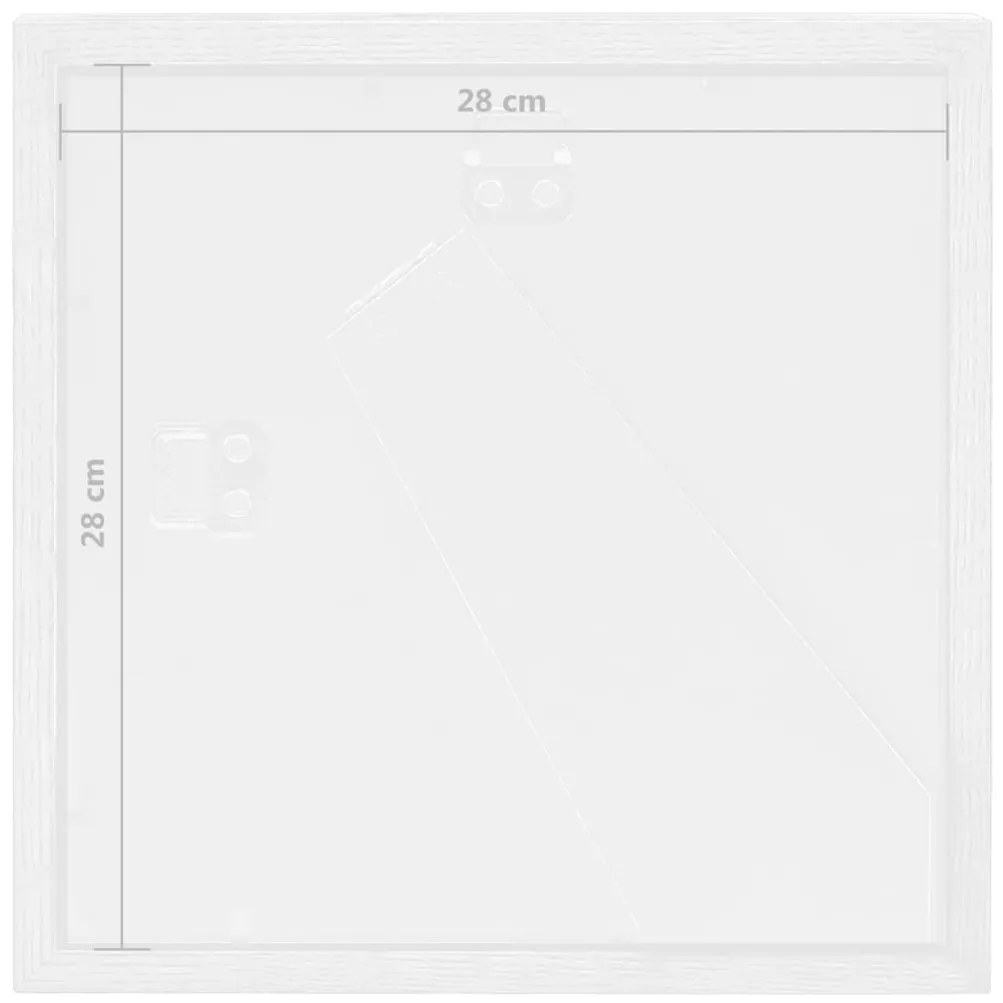 Rame foto cutie 3D, 3 buc., alb, 28x28 cm, pentru foto 20x20 cm 3, Alb, 28 x 28 cm
