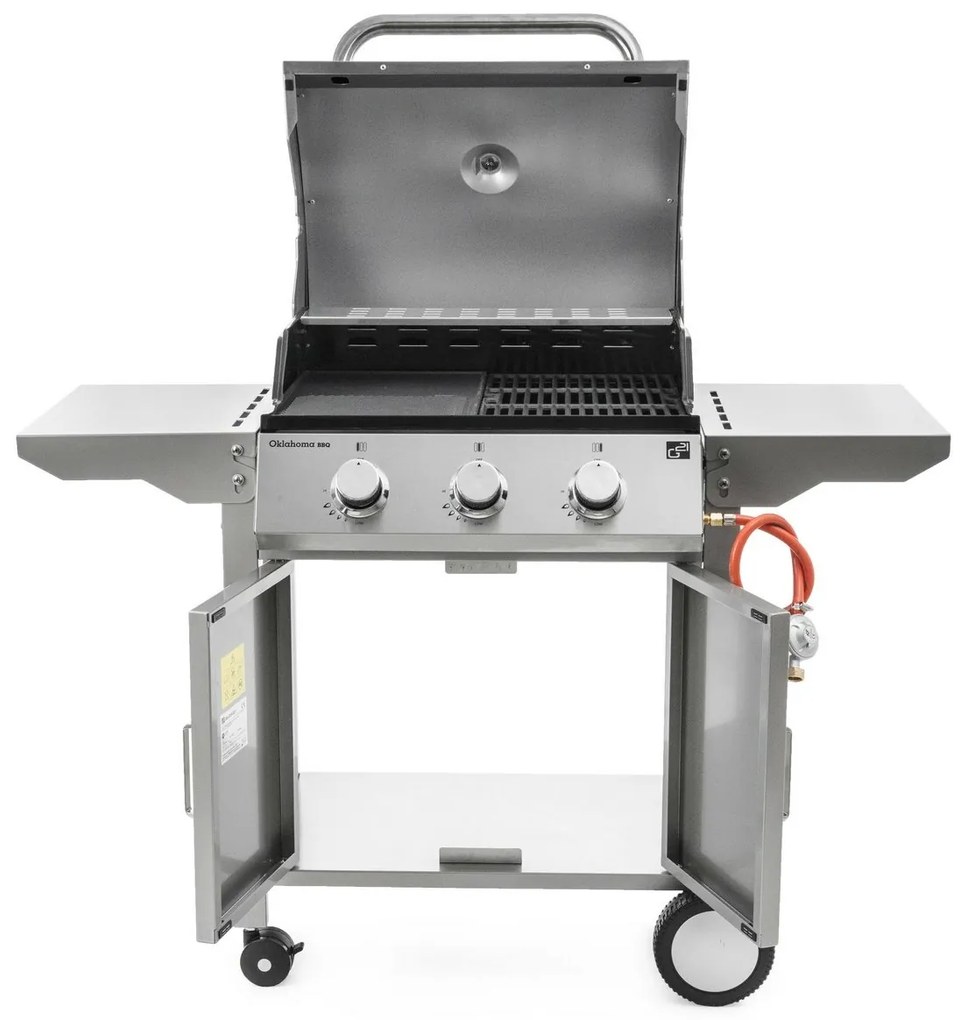 Grătar cu gaz G21 Oklahoma BBQ Premium Line 3arzătoare + reductor gratuit