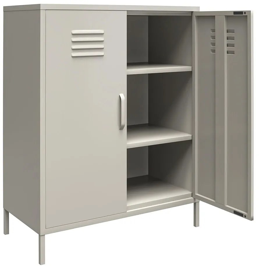 Dulap gri deschis din metal 79x100 cm Bradford – Støraa