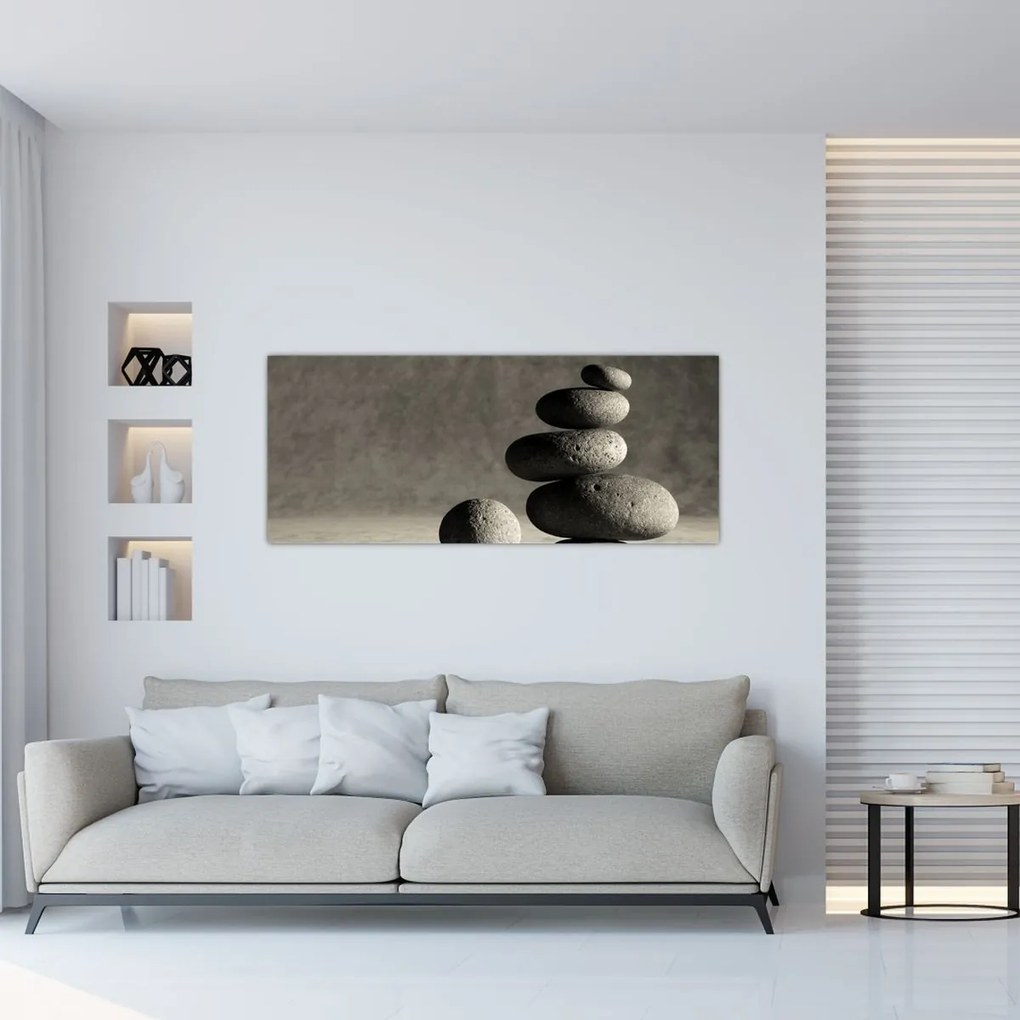 Tablou - Pietre gri (120x50 cm)