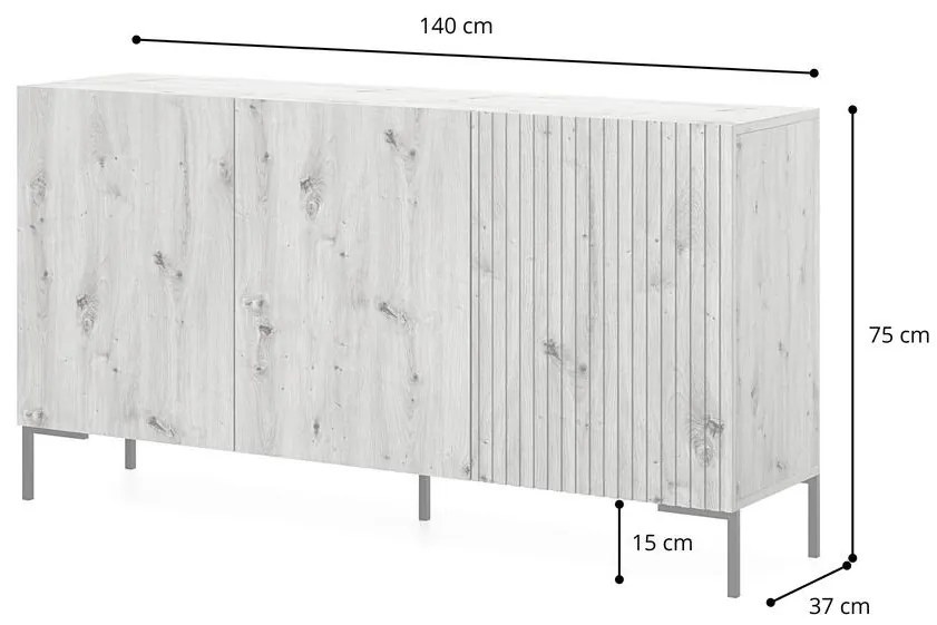 Dulap Lamellito L1  (gri bej + auriu). 1099062