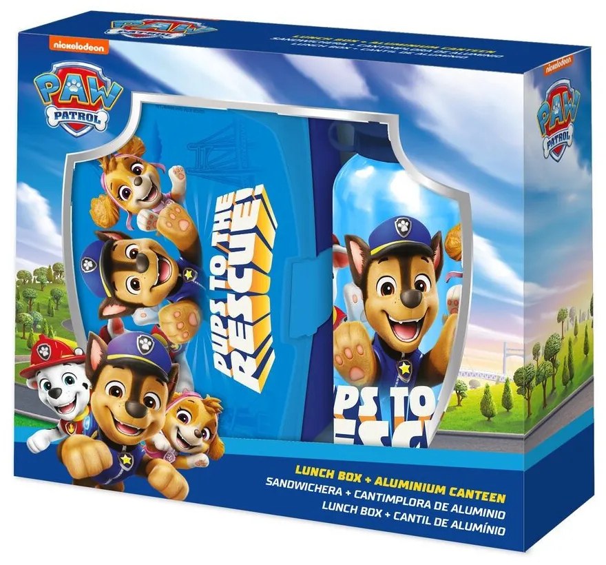 Patrula Cățelușilor Duty Calls set cutie pentru sandwich + sticlă din aluminiu