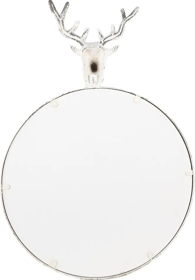 Oglinda de perete, alba, din metal, 48x10x67 cm, Deer