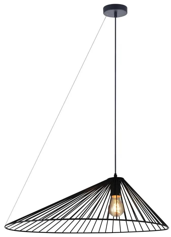 Lustră pe cablu AURORA 1xE27/20W/230V d. 60 cm negru