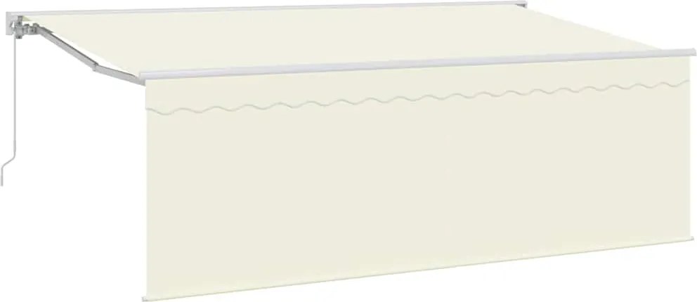 vidaXL Cortina Retractabilă Crem 350 x 200 cm Poliester și Aluminiu