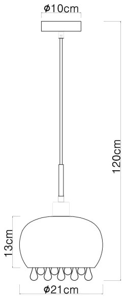Lustră pe cablu CORRY 1xE27/9W/230V d. 21 cm Globo 15839H