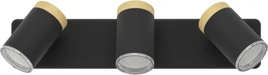 Eglo 300002 - Corp de iluminat spot pentru baie CONSUMA 3xGU10/3W/230V IP44 negru/bej