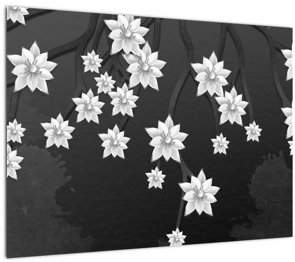 Tablou - Flori pe ramuri (70x50 cm)