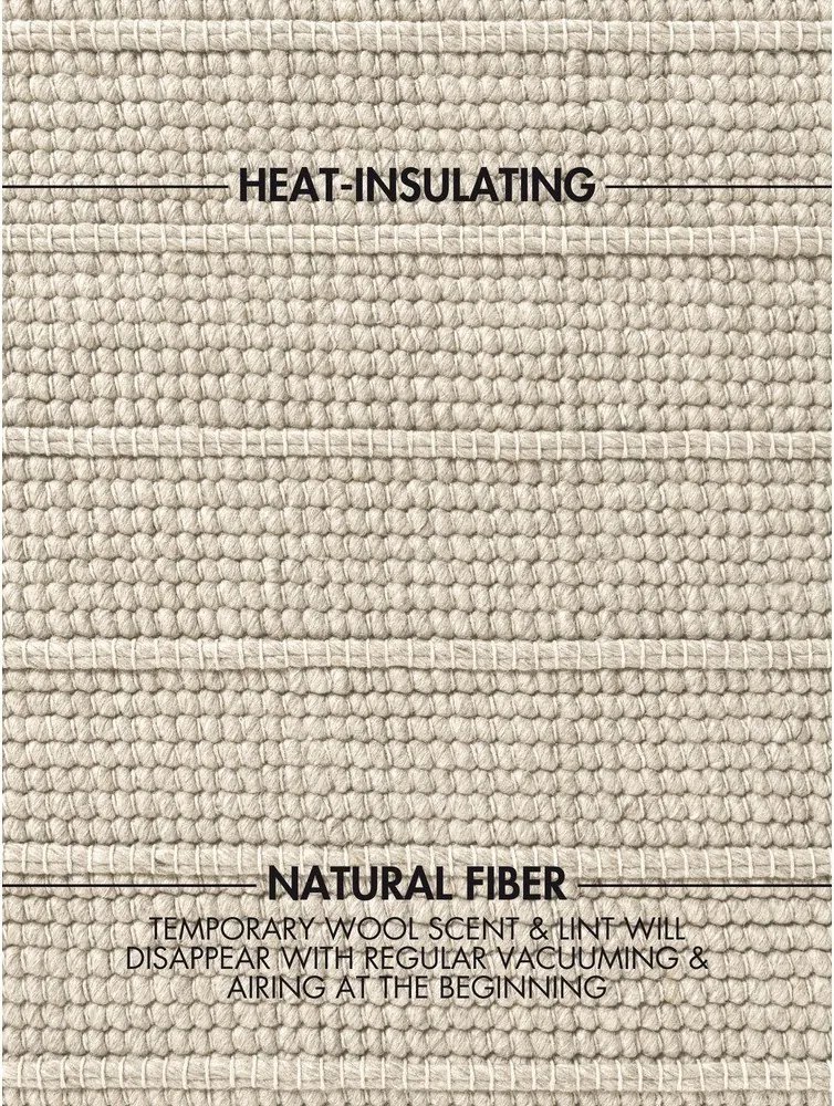 Covor crem țesut manual din lână 200x300 cm Camden Parker – Ted Baker