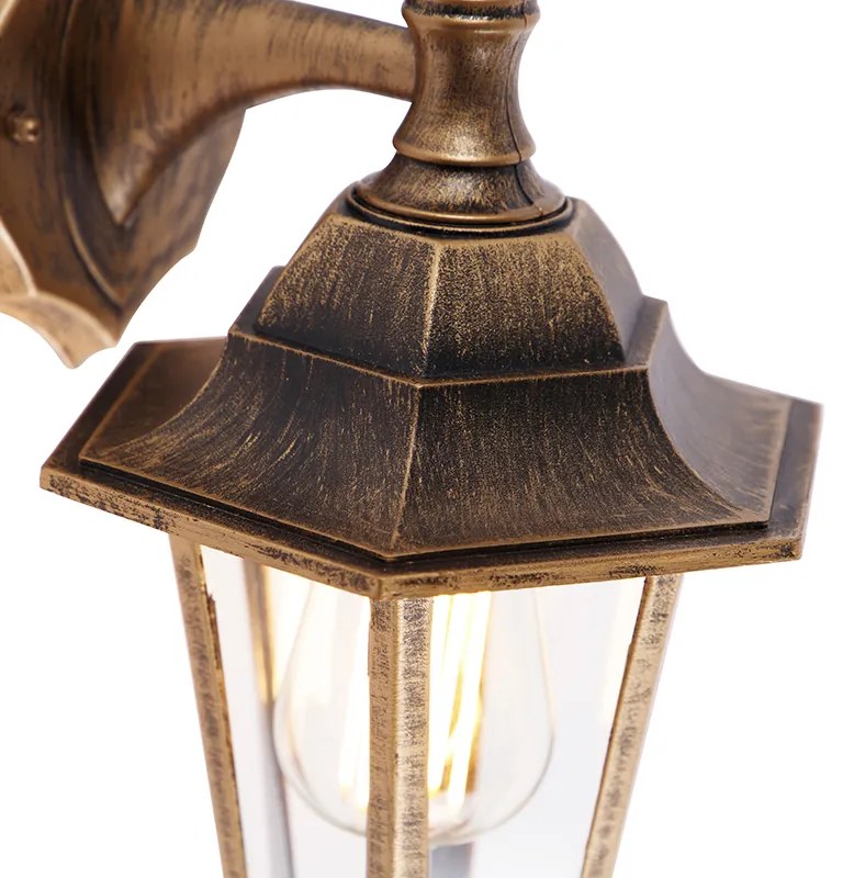 Lampă de perete de exterior antică aur IP44 - New Haven