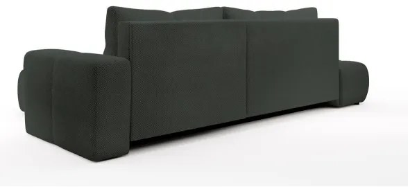 Canapea colțar extensibilă tapițată ALMADA, cu spațiu de depozitare, în L, dreapta, antracit