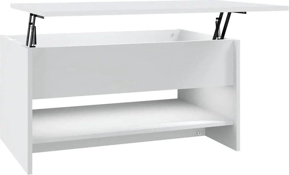 vidaXL Măsuță de cafea, alb, 80x50x40 cm, lemn compozit