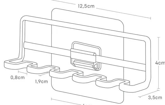 Suport pentru periuța de dinți alb autoadeziv din metal Film Hook – YAMAZAKI