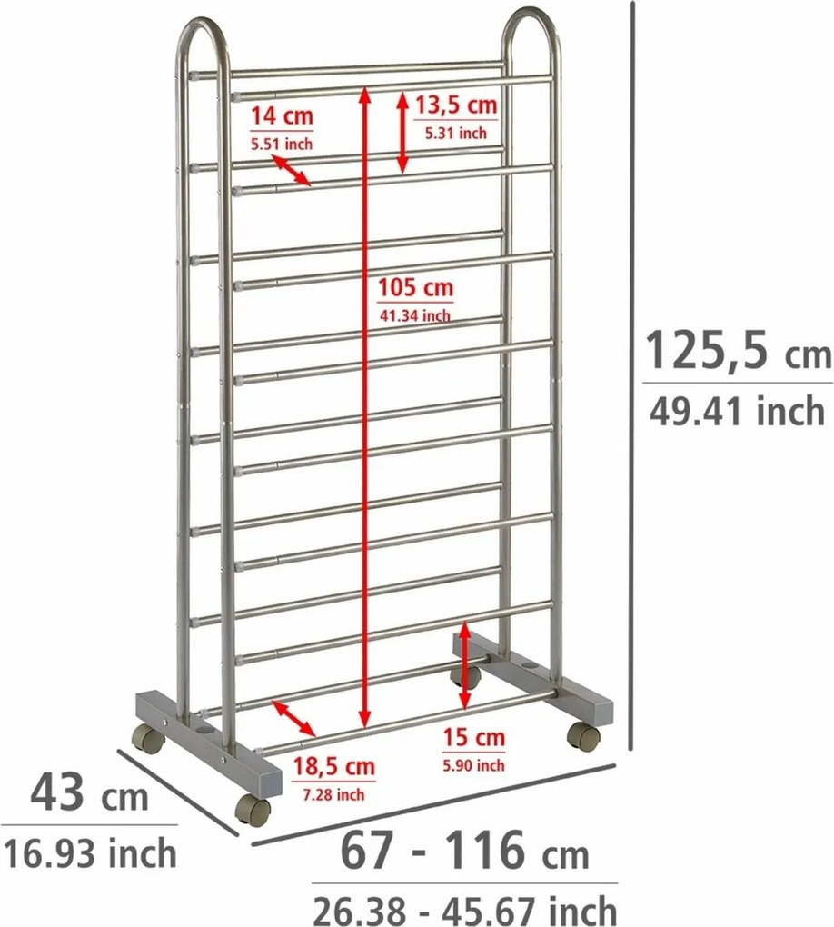 Wenko GIANT - pantofar telescopic din metal