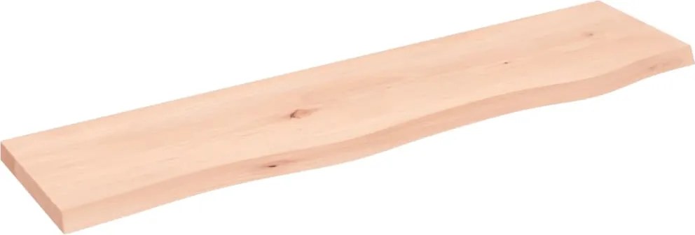 vidaXL Poliță de perete, 80x20x2 cm, lemn masiv de stejar netratat