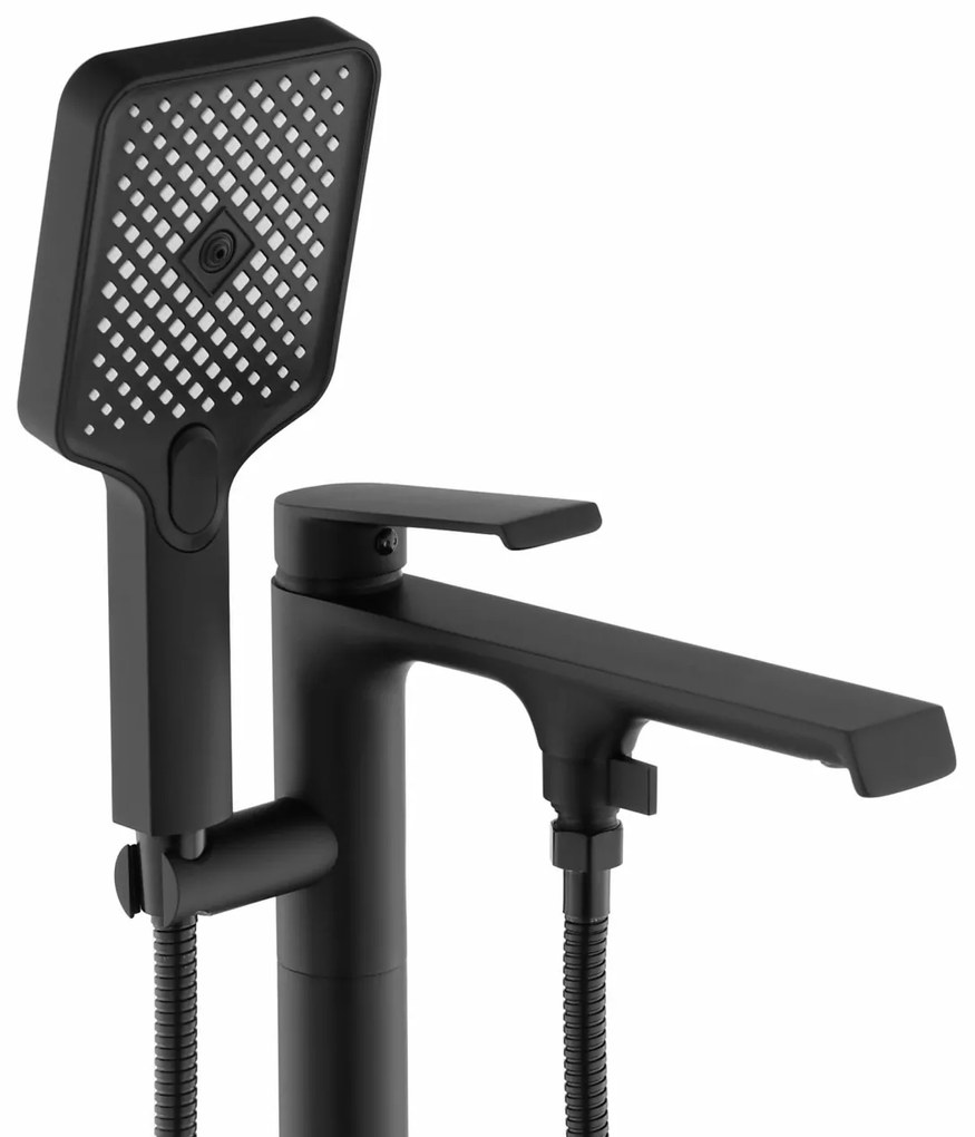 Baterie freestanding Hass negru H89 cm