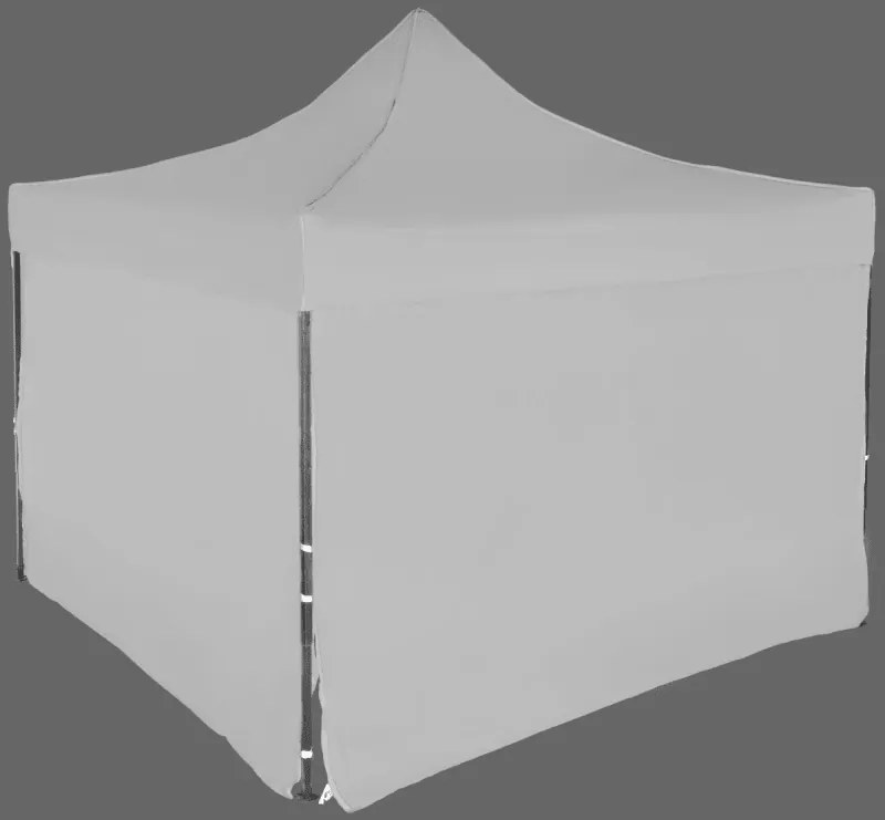 Pavilion de grădină  3x3m – din oțel, 4 pereţi laterali, Gri / antracit
