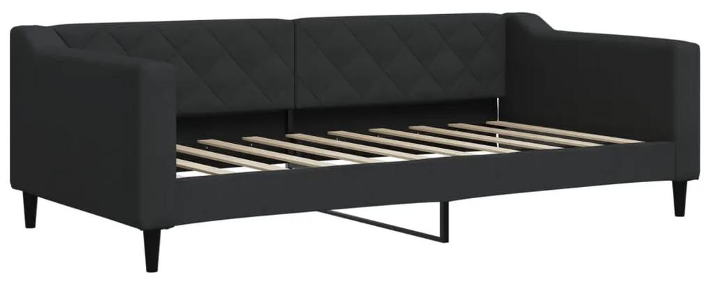 354173 vidaXL Cadru de pat, negru, 90x190 cm, material textil