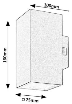 Aplică LED de exterior Rabalux 77157 URFA LED/18W/230V IP65 negru