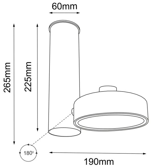 Spot NATORI 1xGU10/15W/230V negru Shilo 2208