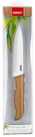 Cuțit ceramic Banquet Acura Bamboo, de porționat, 23,5 cm