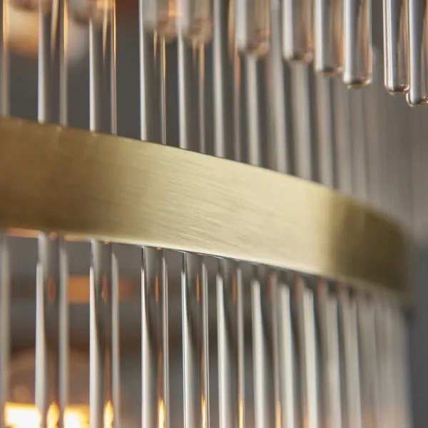 Lustră pe lanț Endon 112793 MARIETTA GRAND 21xE14/6W/230V alamă/transparent