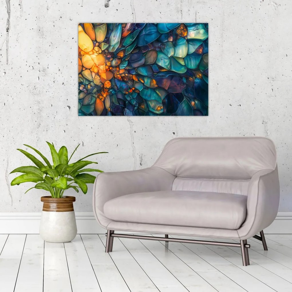 Tablou pe sticlă - Mozaic de sticlă (70x50 cm)