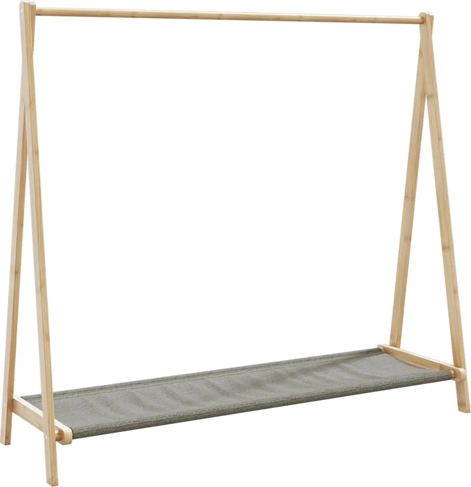 vidaXL Cuier pentru haine cu rafturi, 106x34x102 cm, bambus