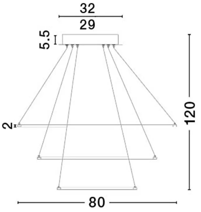 Lustra LED dimabila, design modern Aria