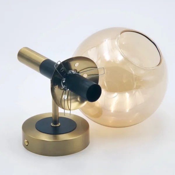 Aplică ROLLO 1xE14/5W/230V auriu/fumuriu bej