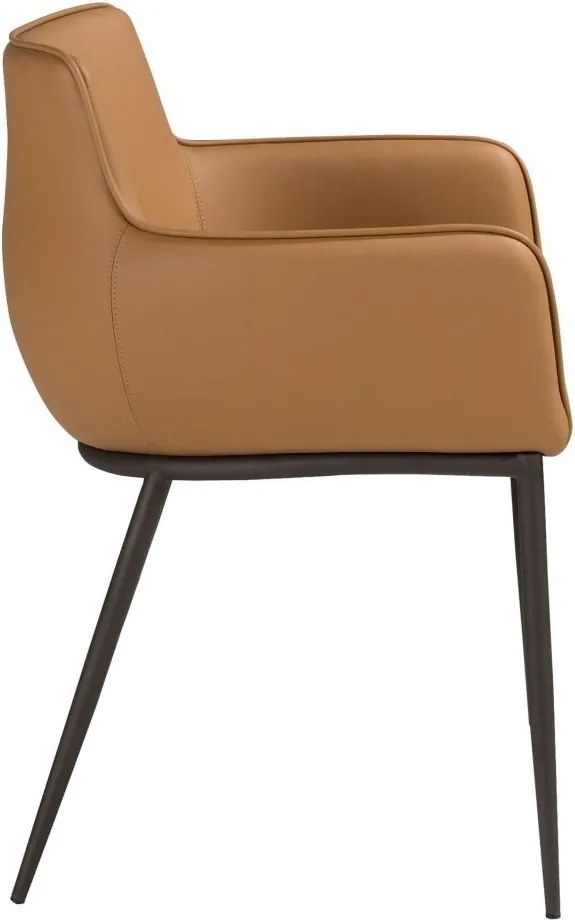 Scaun design LUX, Metal, Piele Sintetica Brown