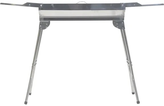 Grătar portabil cu cărbuni, crom lucios