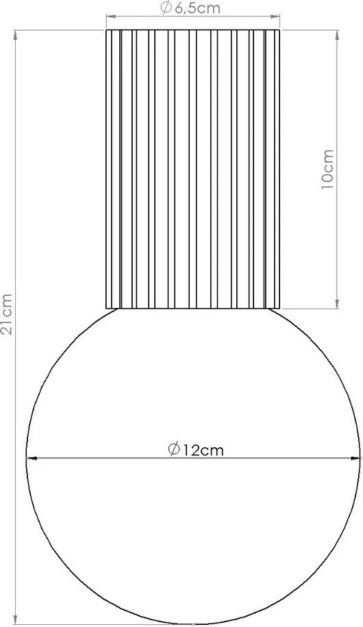 Plafonieră maro deschis cu abajur din sticlă ø 12 cm Orbital – Sollux