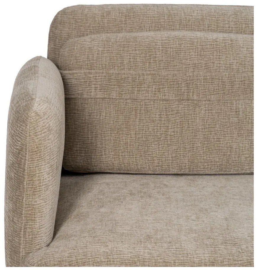 Canapea bej cu tapițerie din chenille 127 cm Bind – Ixia