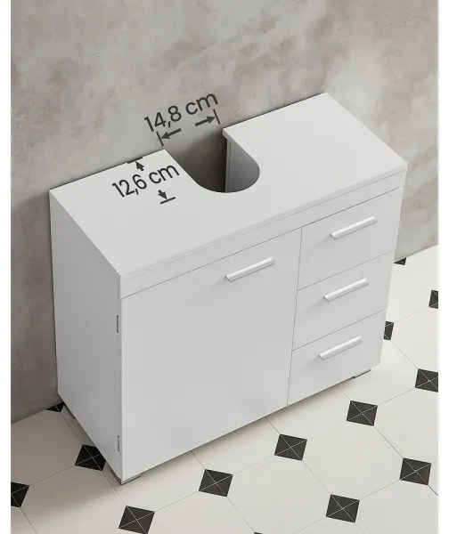 Dulap pentru baie NICO, alb