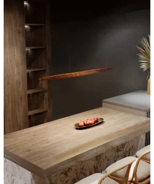 Lustră LED pe cablu MAXLIGHT P0598 WOODY LED/25W/230V maro