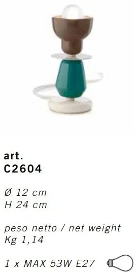 Veioza din ceramica design italian realizata manual BERIMBAU