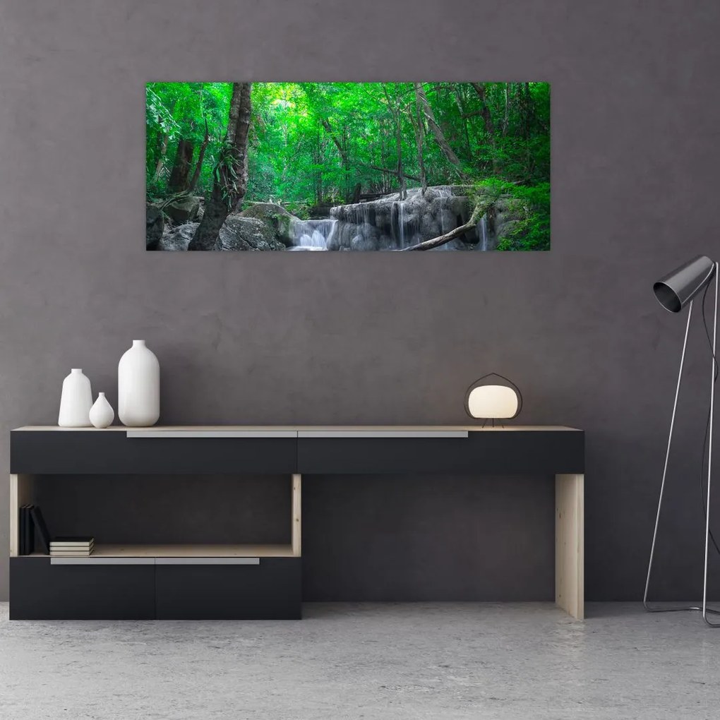 Tablou - Cascada Erawan, Kanchanaburi, Thailanda (120x50 cm)