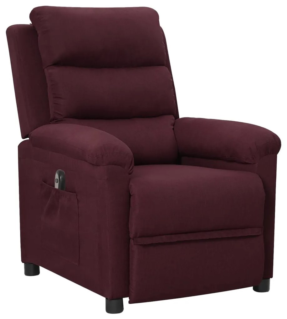 3098970 vidaXL Fotoliu rabatabil electric, violet, material textil