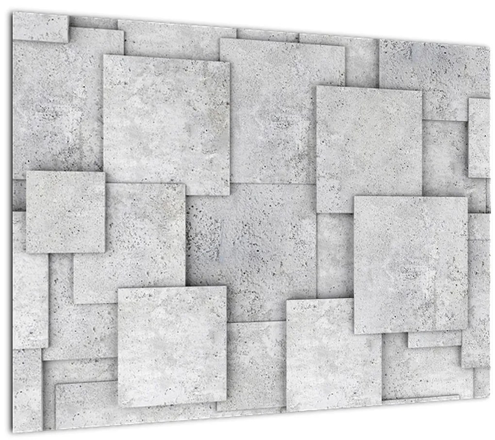 Tablou - Abstracție cu faianță de beton (70x50 cm)
