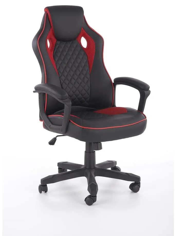 Scaun de birou HELO negru/roșu