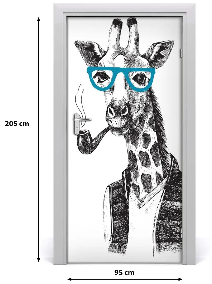 Autocolante pentru usi ochelari Girafele