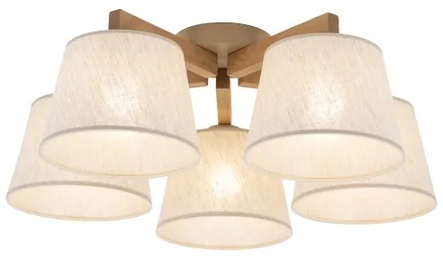 Brilagi - Lustră aplicată LATTE SABIA 5xE27/15W/230V pin/crem