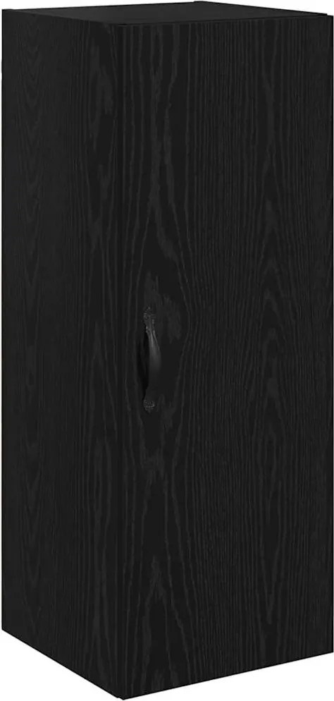 vidaXL Dulap montat pe perete Stejar Negru 34,5 x 34 x 90 cm