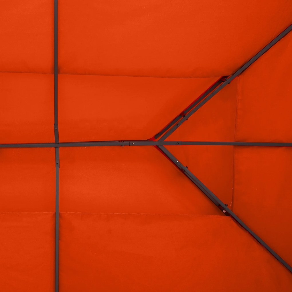 Outsunny Acoperiș de Înlocuire pentru Pavilionuri de Grădină 3x4m Poliester Culoare Cafea | Aosom Romania