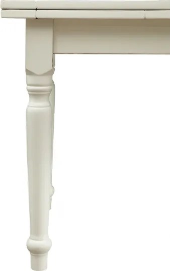 Masa extensibila, L140(240) 80 H80 cm, alba antic, lemn masiv