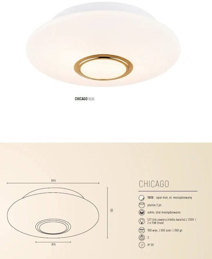 Plafoniera design modern Chicago 35cm