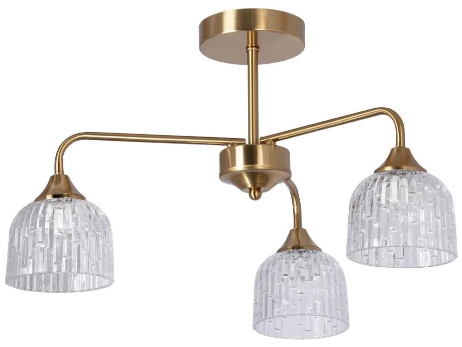 Lustră pe tijă 3xE14/60W/230V auriu