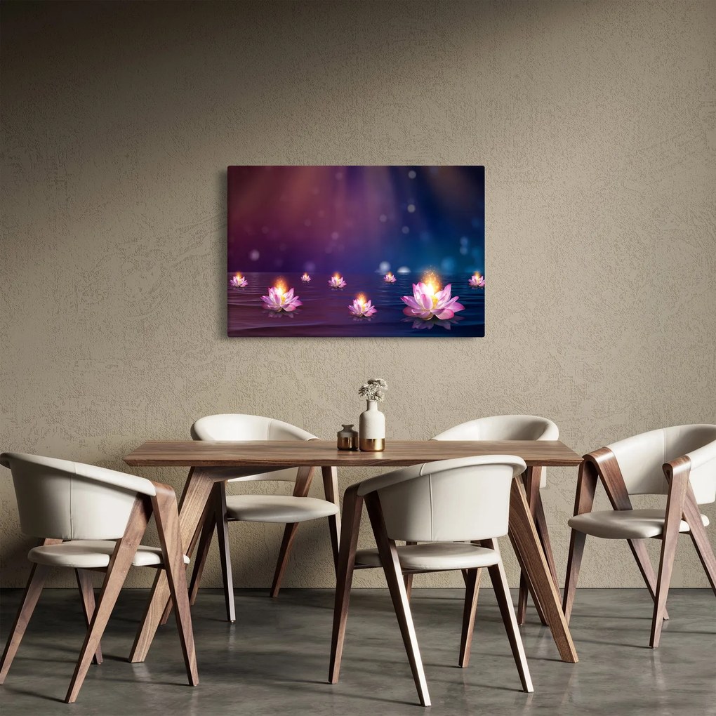 Tablou - Nuferi magici (90x60 cm)